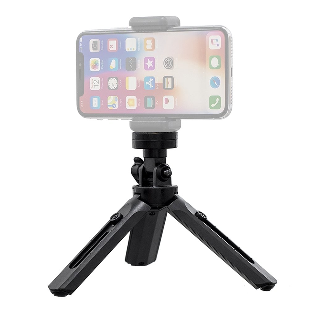 Mini stativ selfie stick holder for telefon kamera GoPro 16 - 21 cm svart