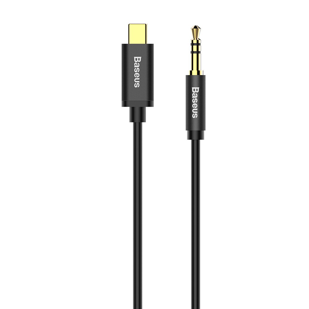 Baseus 3.5mm AUX Stereo Cable - USB Type C for Tablet & Phone, 120cm, Black (CAM01-01)