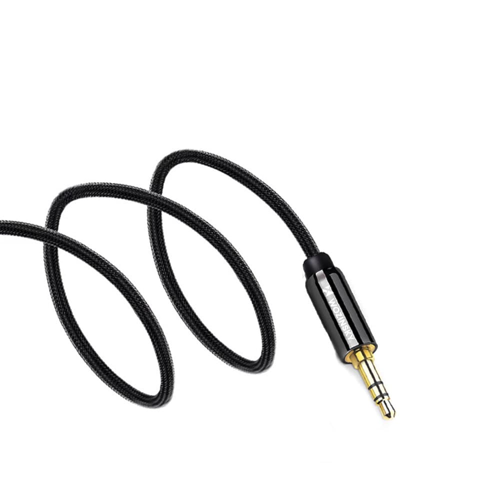 Wozinsky universal minijack-kabel 2x AUX-kabel 1,5 m svart