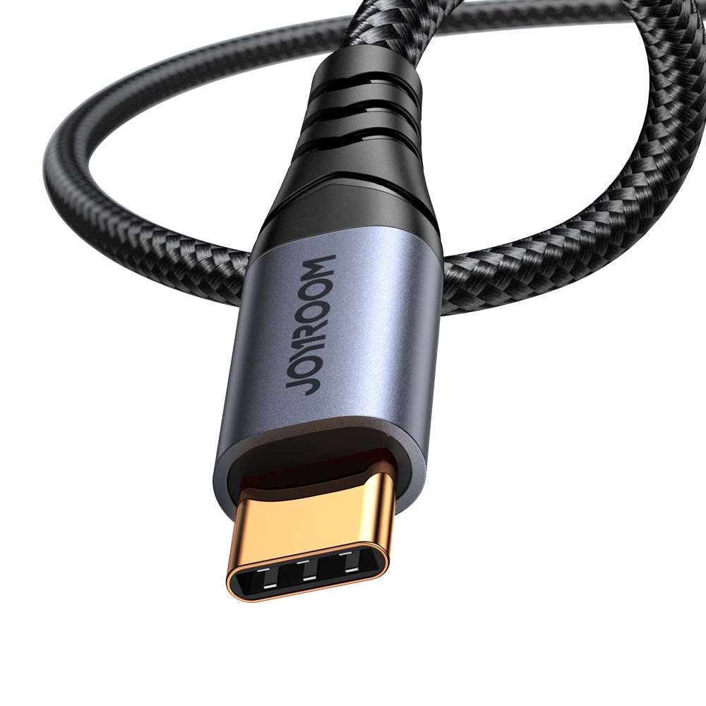 Joyroom Audio Transfer Series SY-A07 Mini-jack 3,5 mm/USB-C-kabel 1,2 m - svart