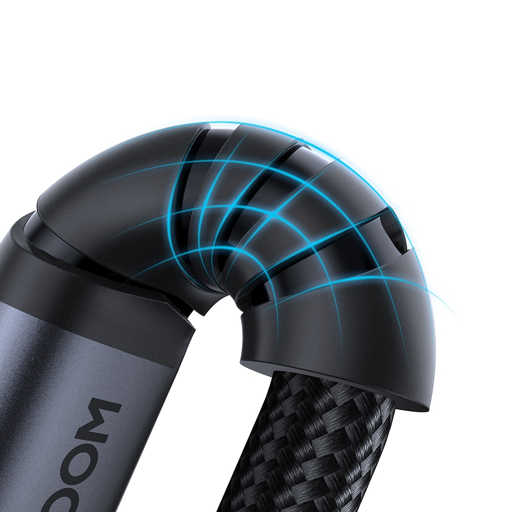 Joyroom Audio Transfer Series SY-A07 Mini-jack 3,5 mm/USB-C-kabel 1,2 m - svart