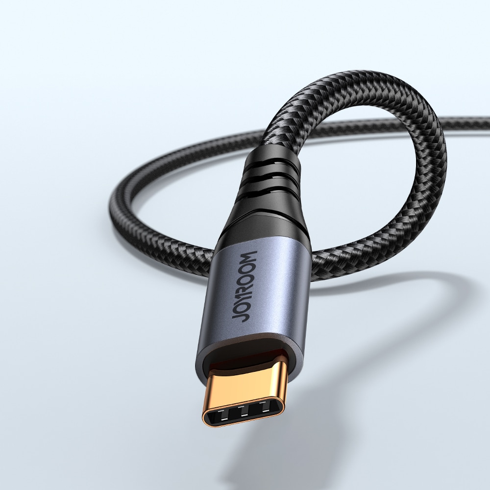 Joyroom Audio Transfer Series SY-A07 Mini-jack 3,5 mm/USB-C-kabel 1,2 m - svart