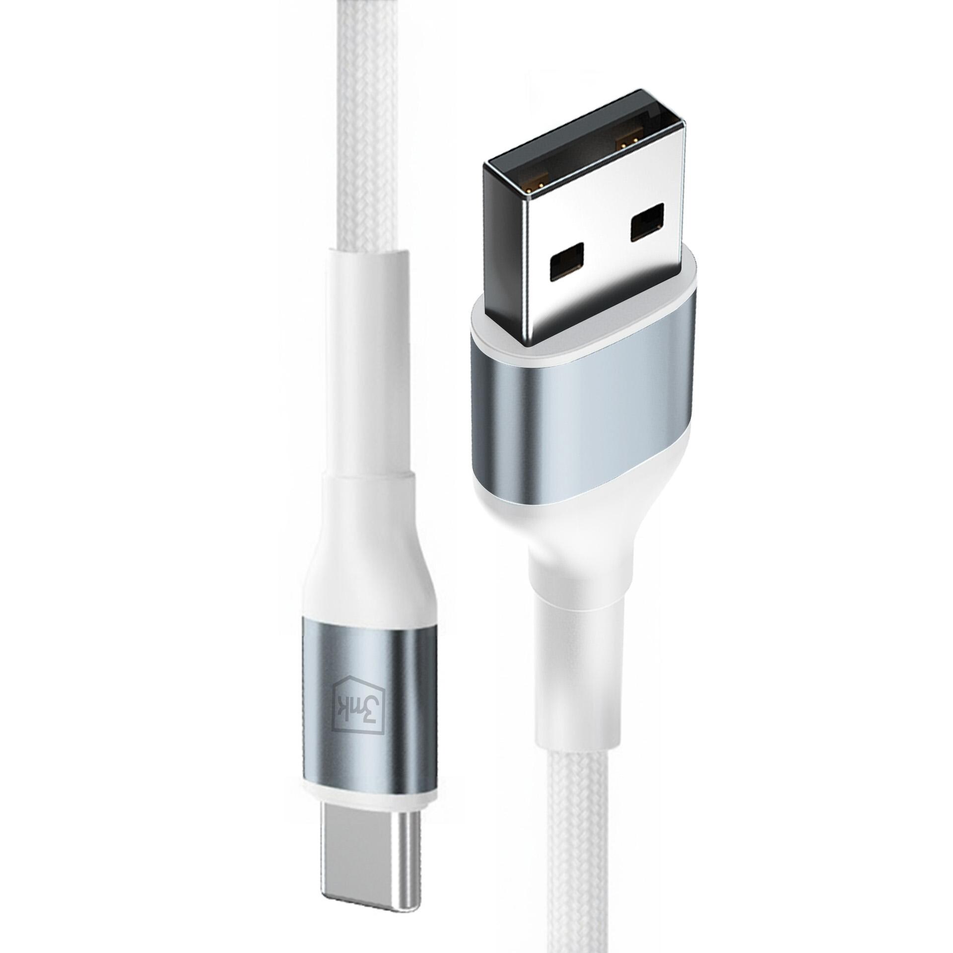 3mk Hyper Cable N-SERIES USB-A / USB-C 1m 9V/2A 18W / hvit