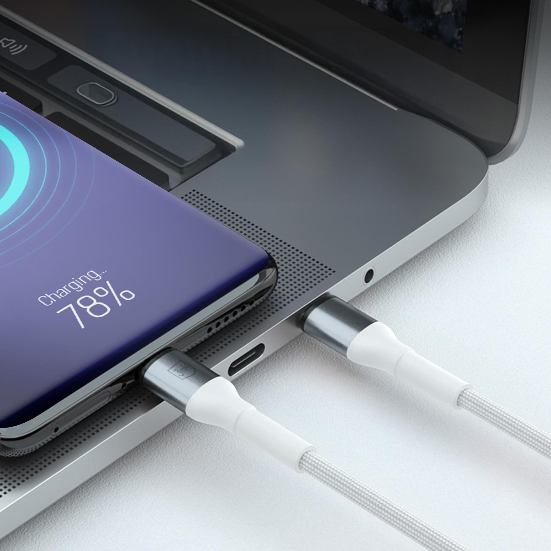 3mk Hyper Cable N-SERIES USB-A / USB-C 1m 9V/2A 18W / hvit