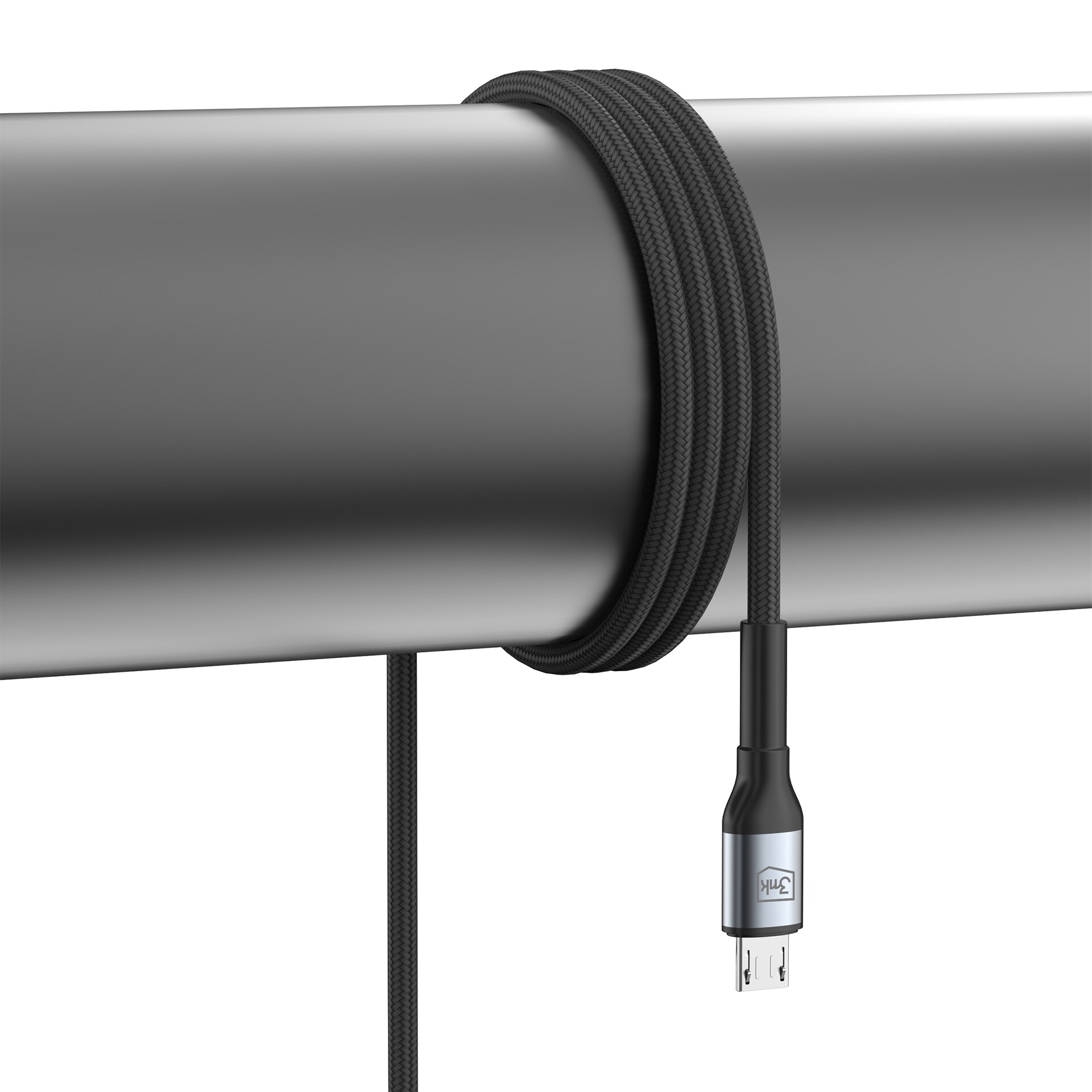 3mk Hyper Cable N-SERIES USB-A / MicroUSB 1m 5V/2,4A 12W / svart