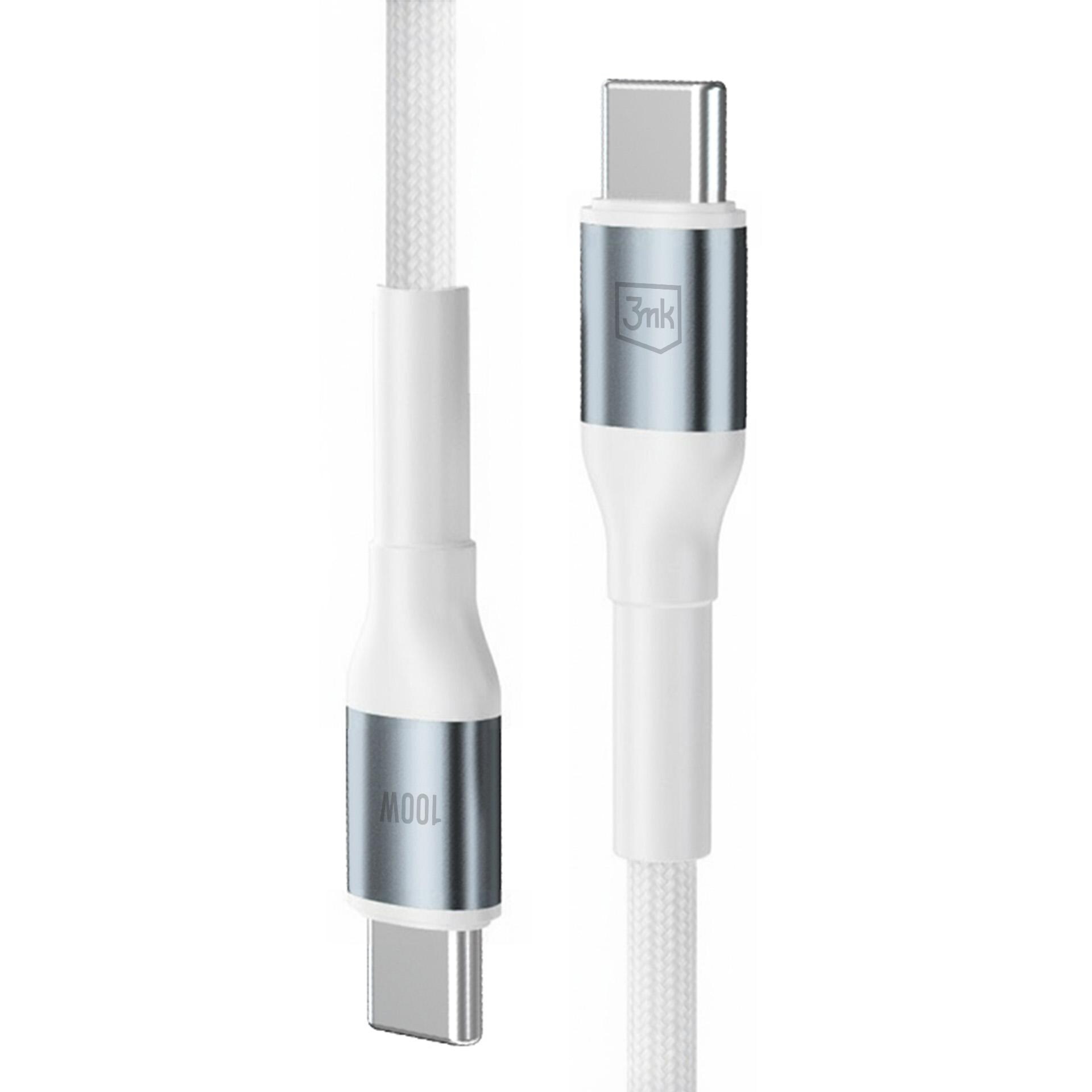 3mk Hyper Cable 3mk Hyper Cable N-SERIES USB-C / USB-C 1m 20V/5A 100W / hvit