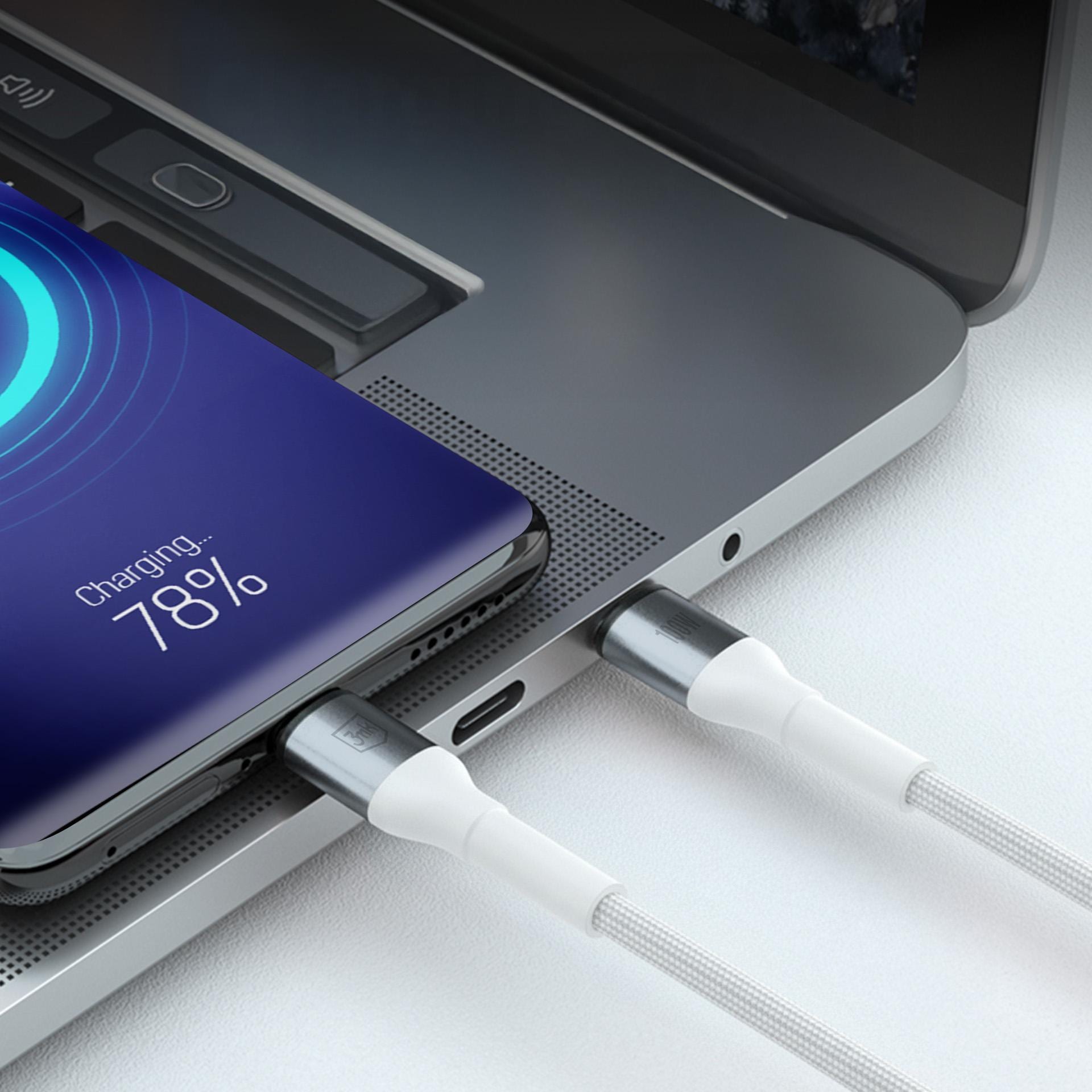 3mk Hyper Cable 3mk Hyper Cable N-SERIES USB-C / USB-C 1m 20V/5A 100W / hvit