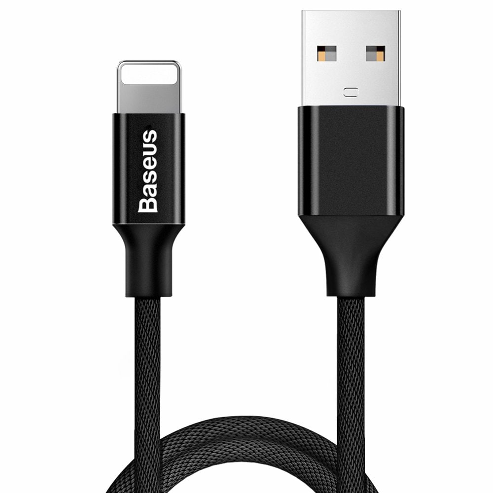 Baseus Yiven stoffflettet kabel USB / Lightning 1,2M svart (CALYW-01)