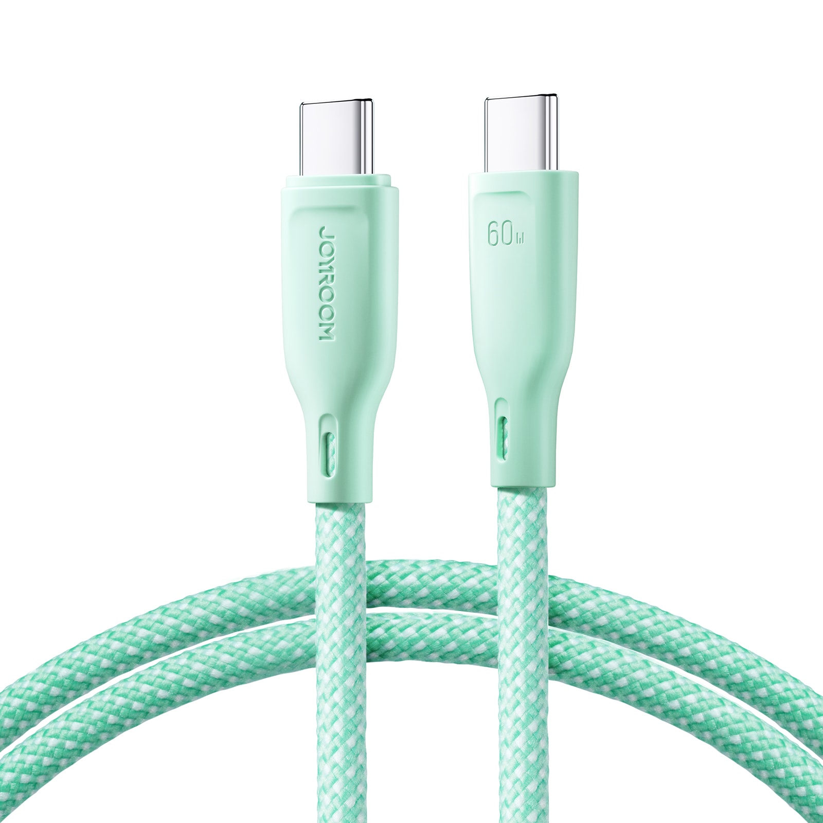 Joyroom Multi-Color Series S-A34 USB-C / USB-C PD 60W-kabel 1 m - grønn