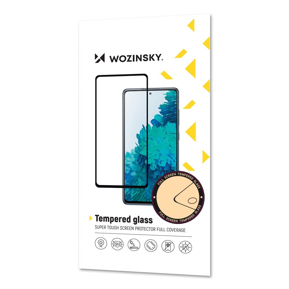 Wozinsky Herdet Glass Full Lim Super Tough Skjermbeskytter Case Friendly for Oppo Reno6 4G svart
