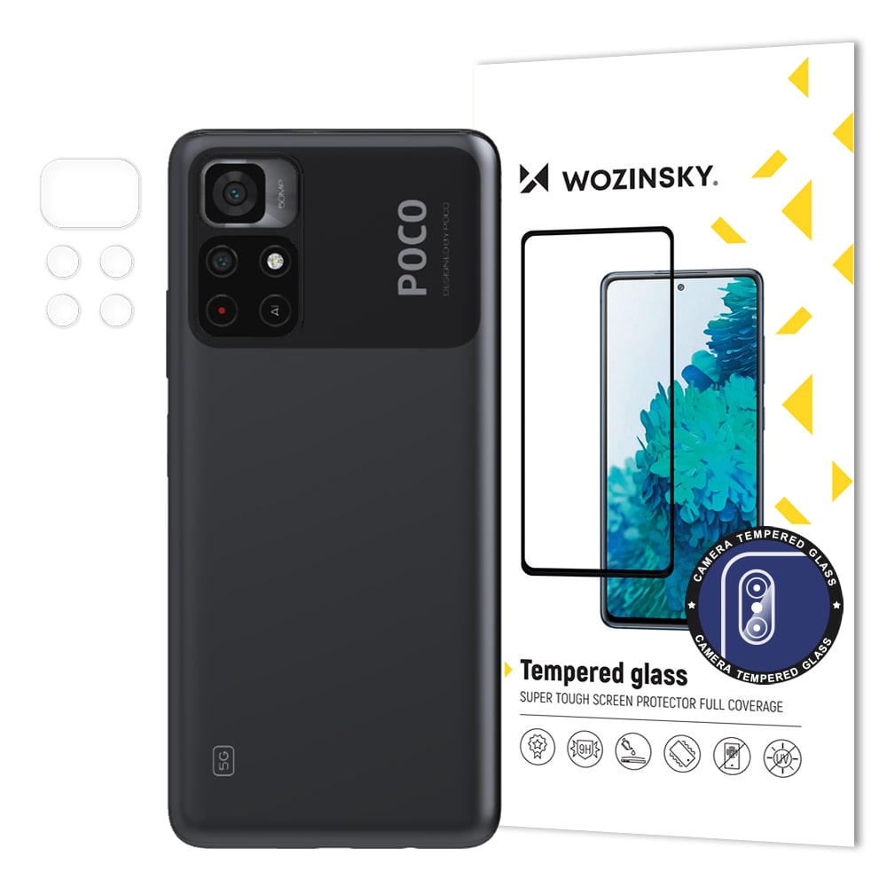 Wozinsky Kameraglass 9H herdet glass med full kamera for Xiaomi Poco M4 Pro 5G-kamera