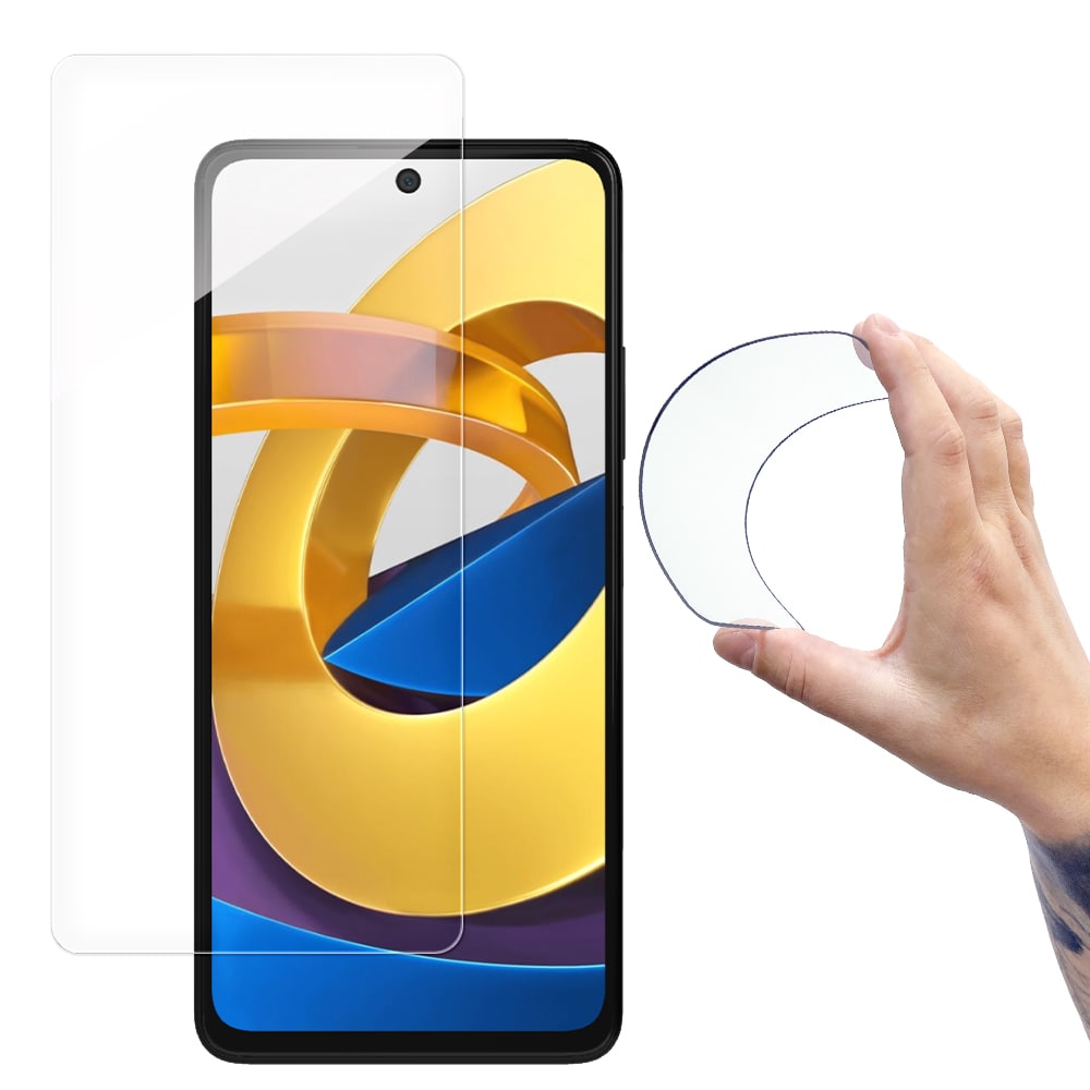Wozinsky Nano Flexi Hybrid fleksibel glassfilm Xiaomi Poco M4 Pro herdet glass
