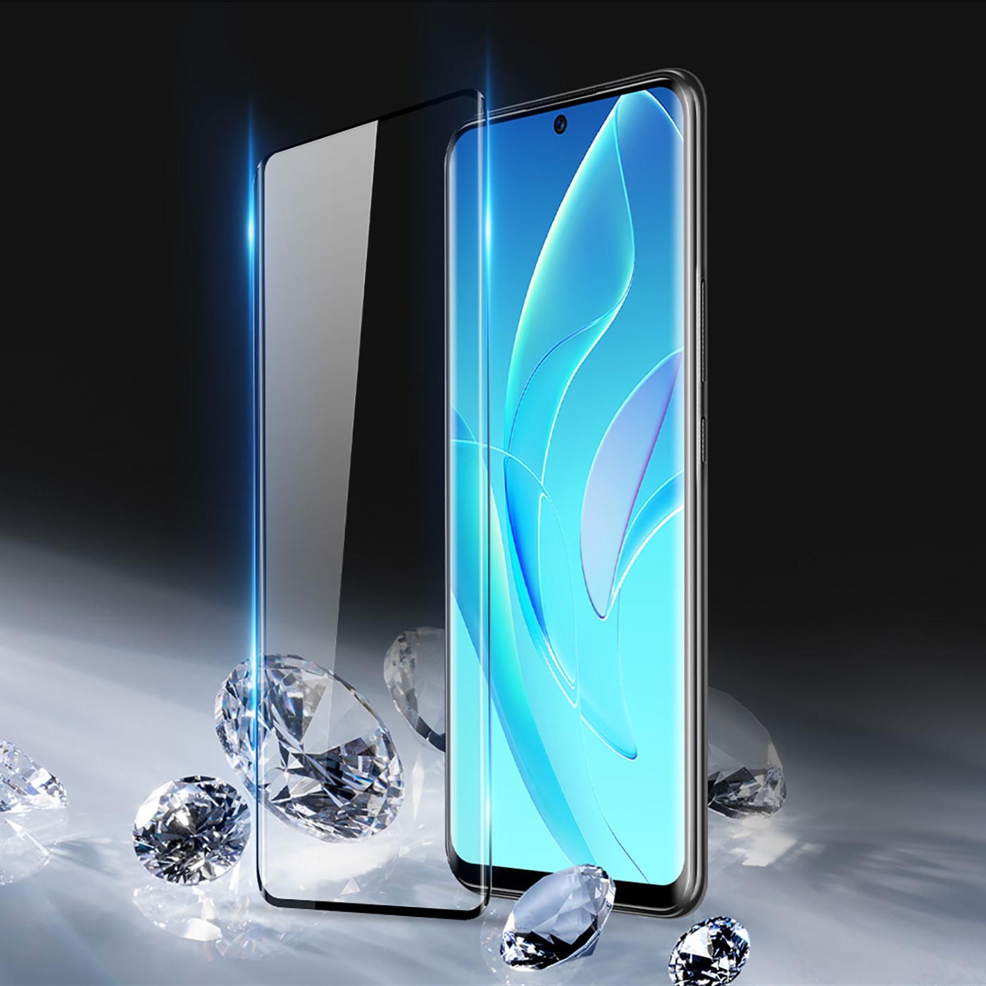 Dux Ducis Curved Glass Herdet glass til Honor 60 Pro med svart ramme