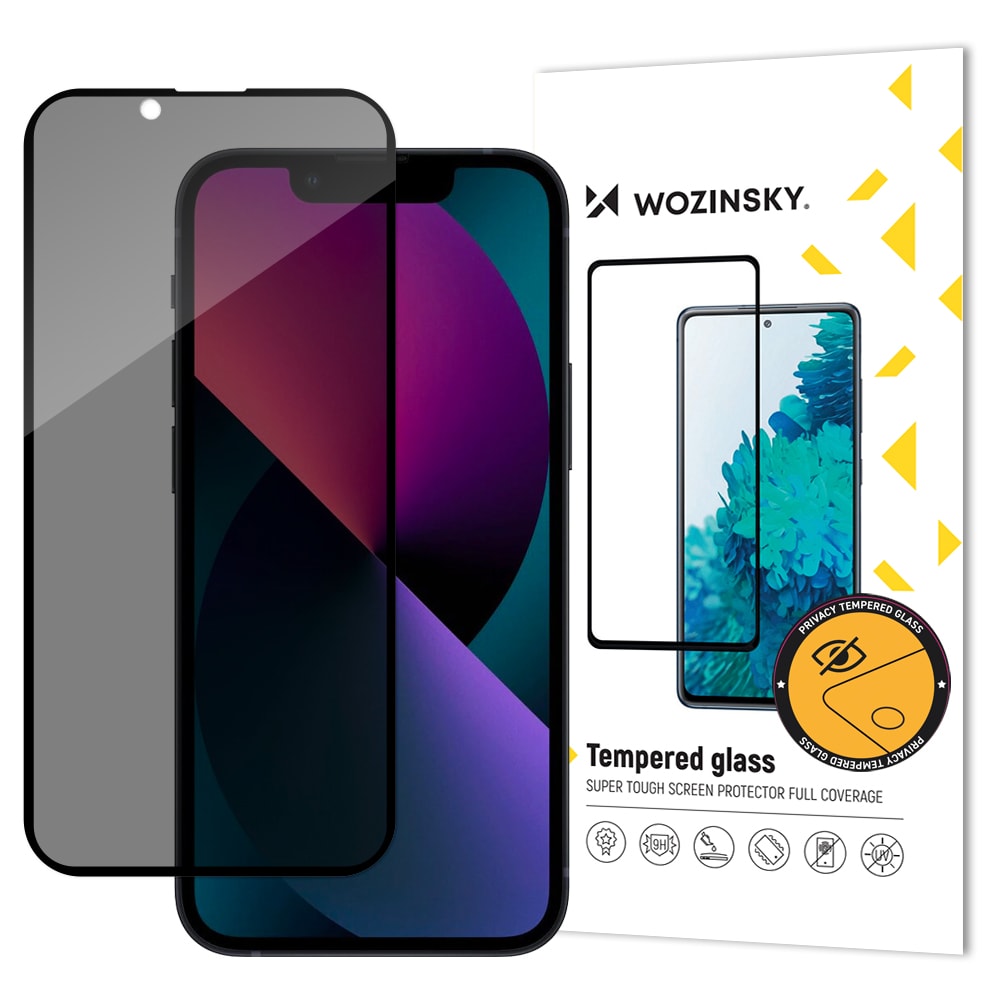 Wozinsky Personvernglass herdet glass til iPhone 14 Plus / 13 Pro Max med antispionfilter
