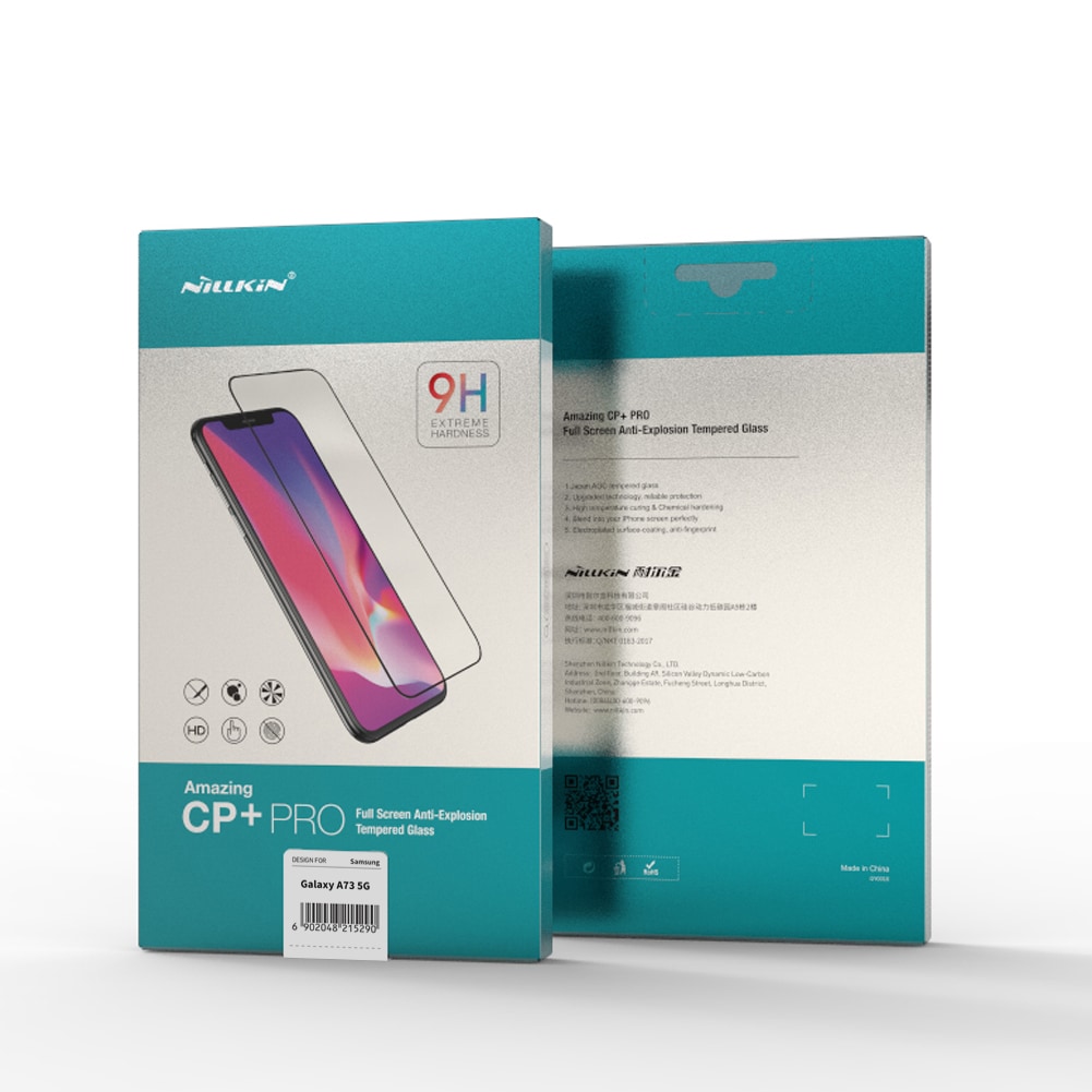 Nillkin CP+PRO ultratynt herdet fullskjermglass med 0,2 mm ramme 9H Samsung Galaxy A73 svart