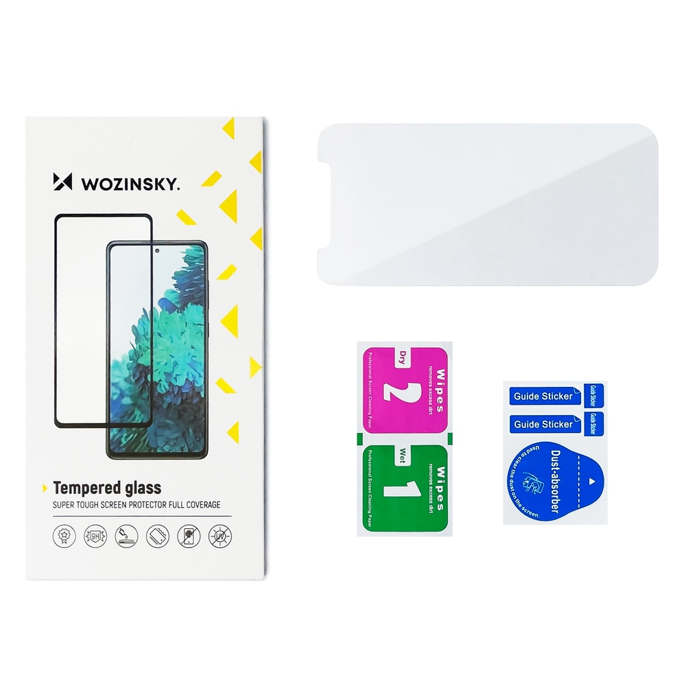 Wozinsky Fullt lim Moto G51 herdet glass med full skjerm med svart ramme