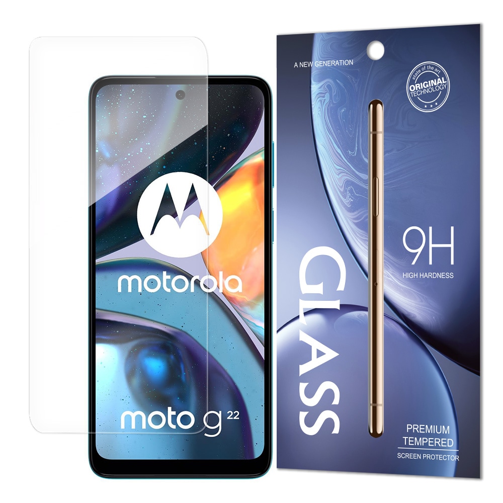 Skjermbeskytter i herdet glass 9H for Motorola Moto G22 (emballasje - konvolutt)