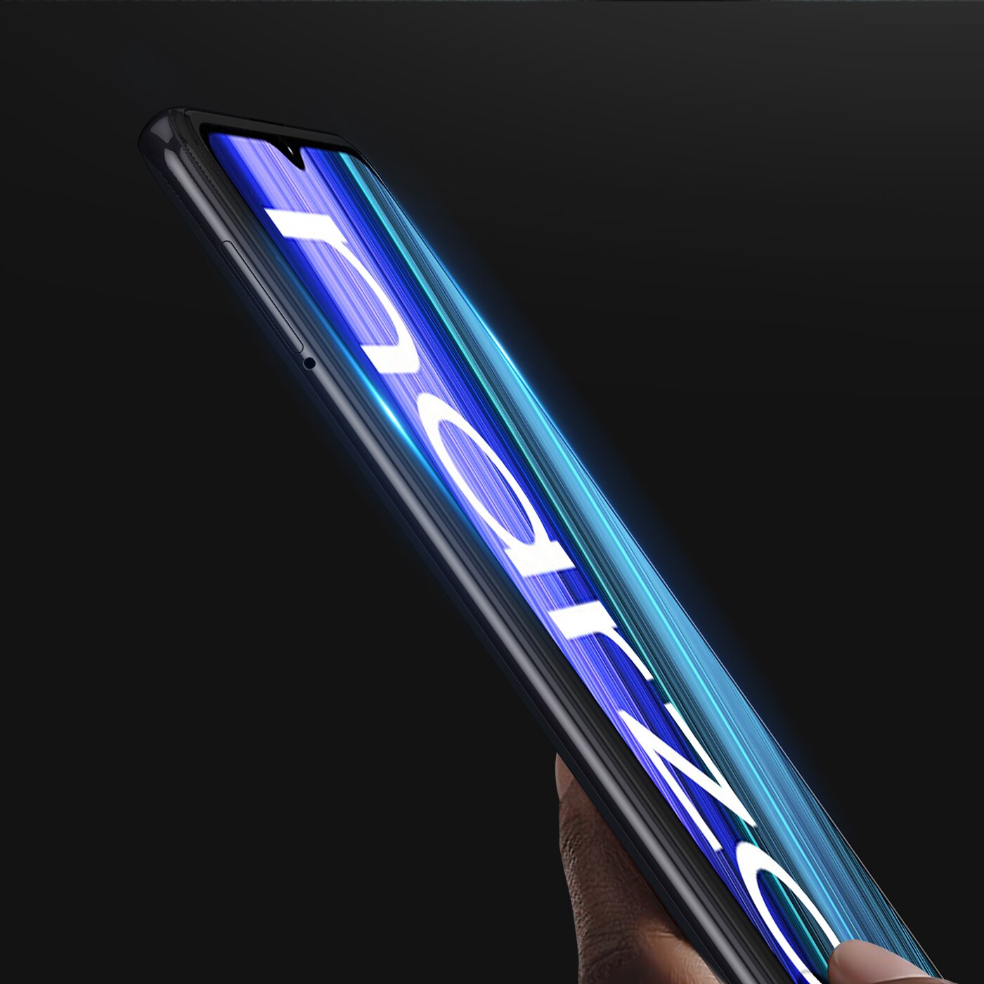 Dux Ducis 9D herdet glass og ramme svart for Realme Narzo 50A (etuivennlig)