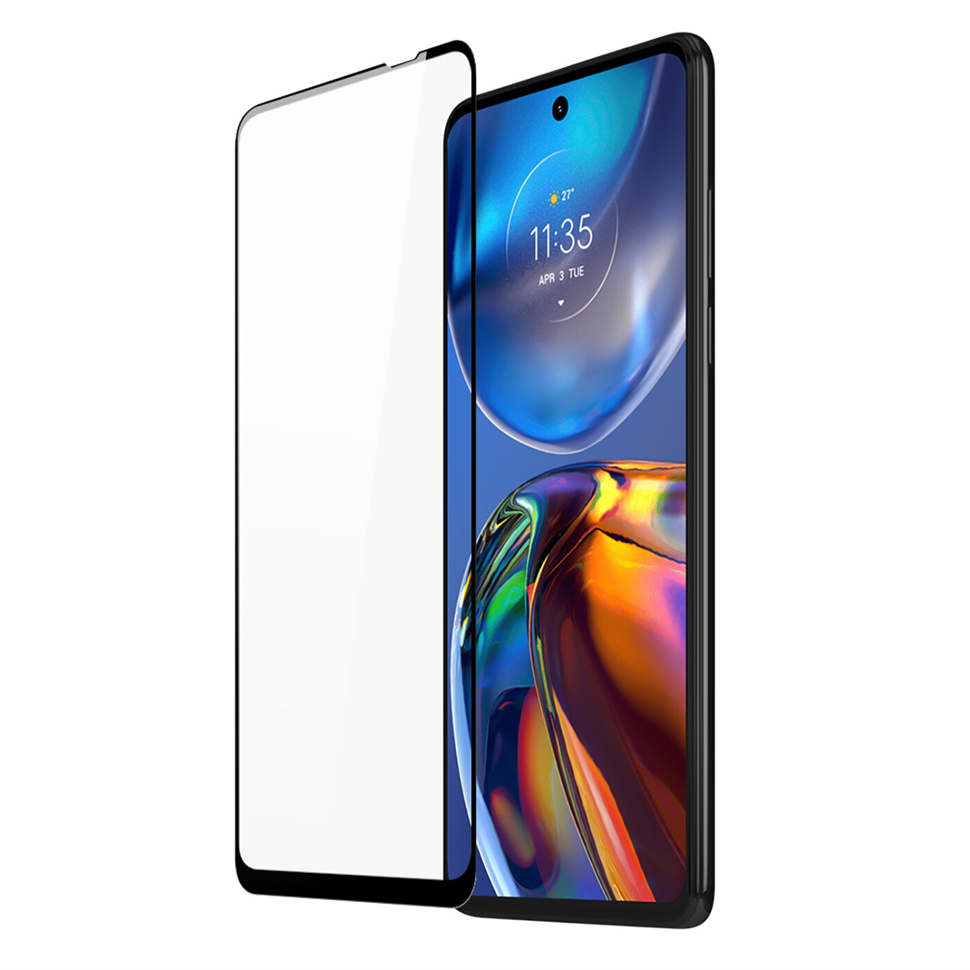 Dux Ducis 10D 9H herdet glass med full skjerm og ramme for Motorola Moto E32 svart (etuivennlig)