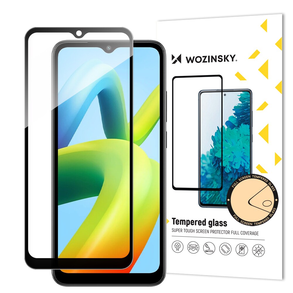Wozinsky full lim herdet glass med skjerm for Xiaomi Redmi A1 + 9H - svart ramme