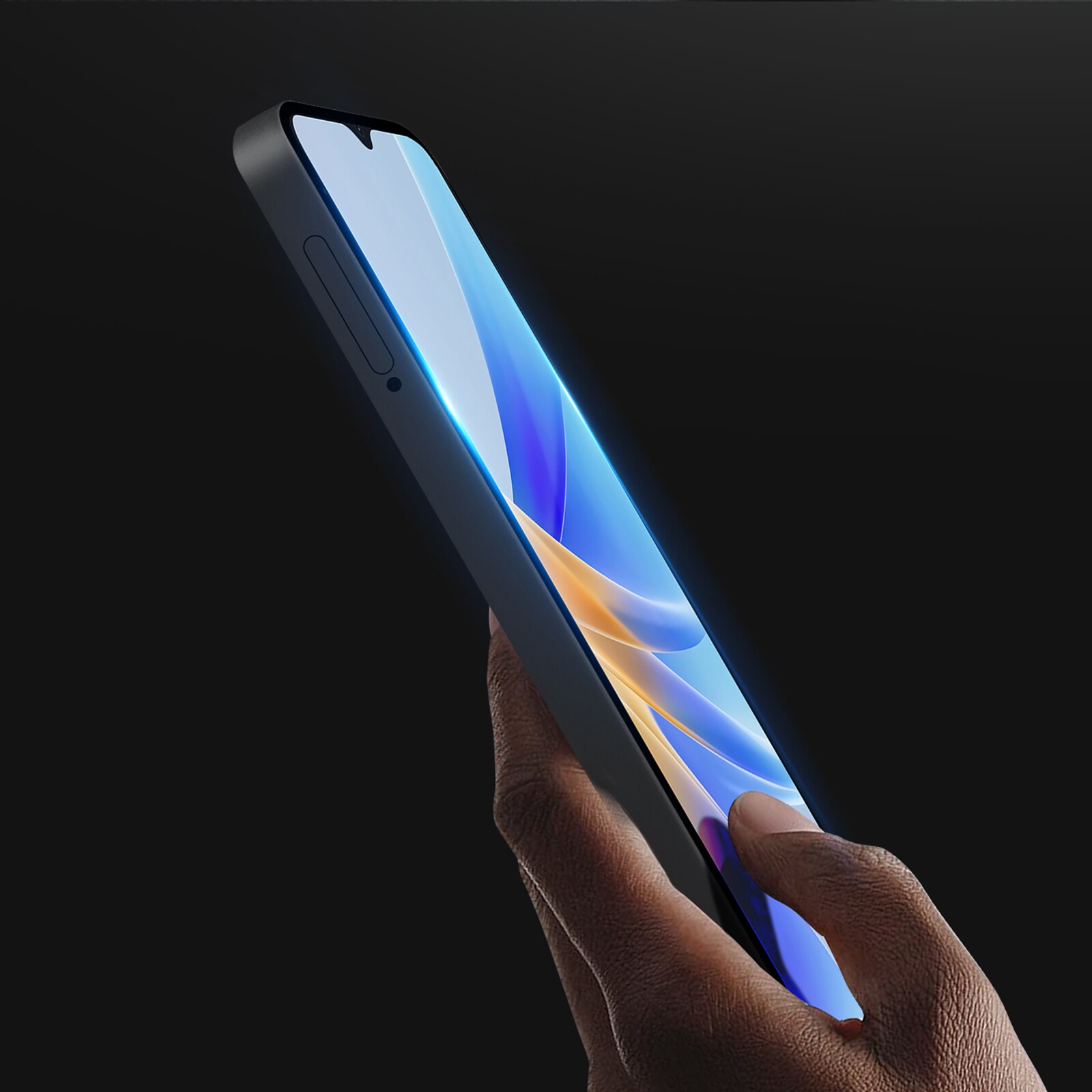 Dux Ducis 9D herdet glass Oppo A17 9H herdet glass med svart ramme