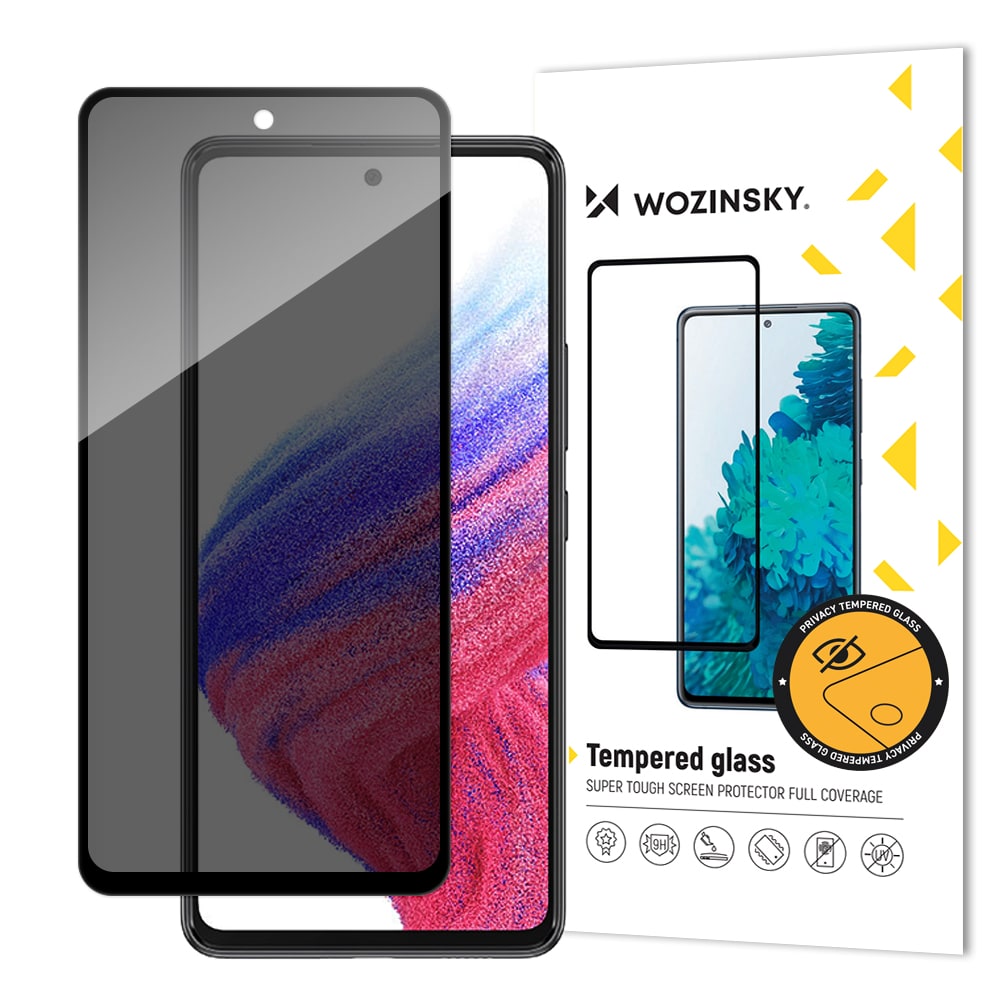 Wozinsky Personvernglass herdet glass for Samsung Galaxy A53 5G med antispionbeskyttelsesfilter