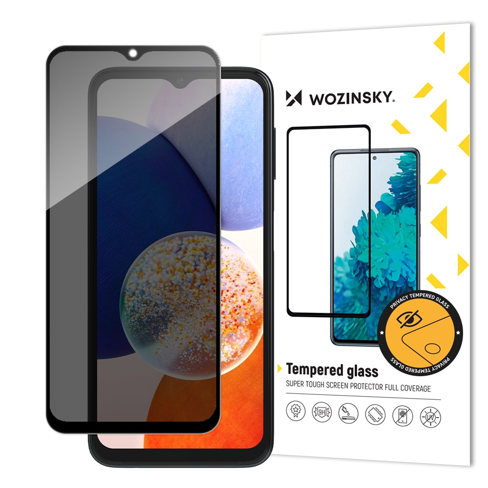 Wozinsky herdet personvernglass til Samsung Galaxy A14 5G/ A14 med antispionfilter