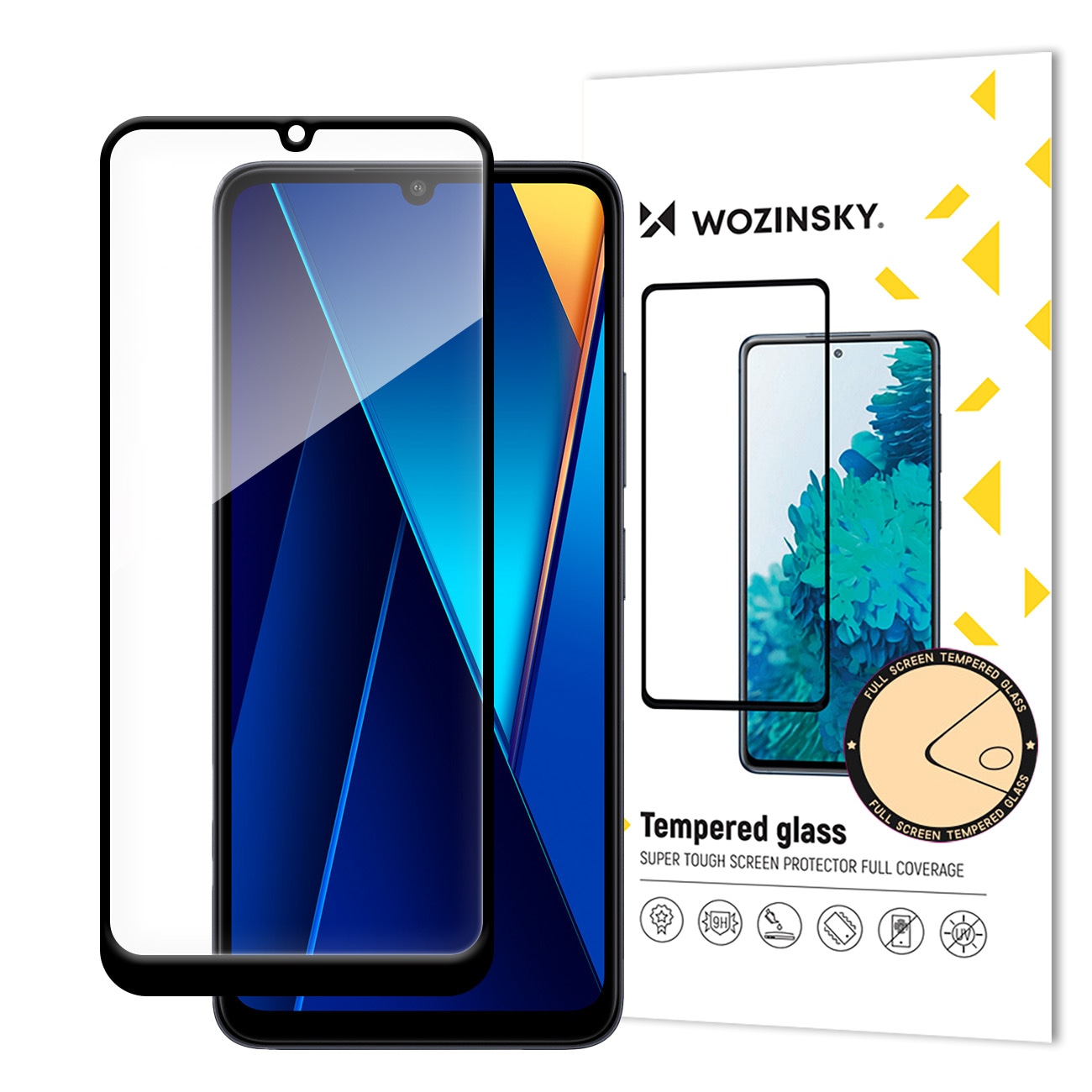 Wozinsky Hellimt herdet glass med svart ramme for Xiaomi POCO C65/Redmi 13C