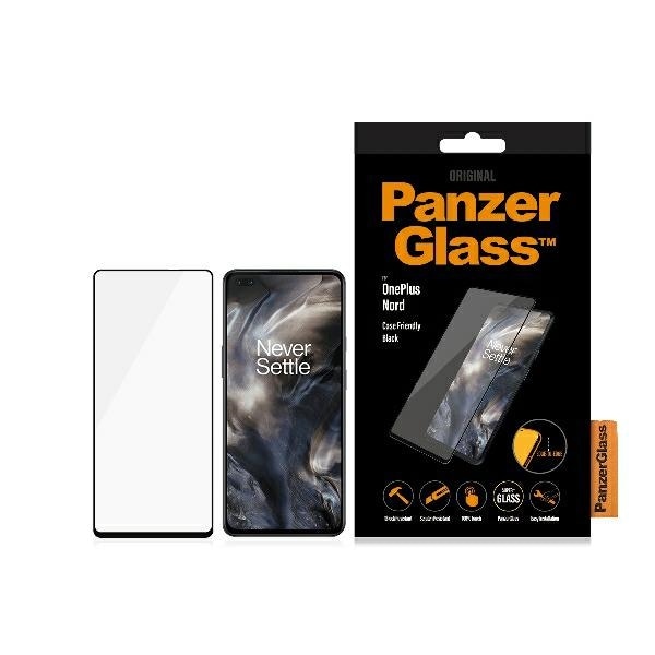 PanzerGlass E2E Super+ herdet glass for OnePlus Nord - med svart ramme
