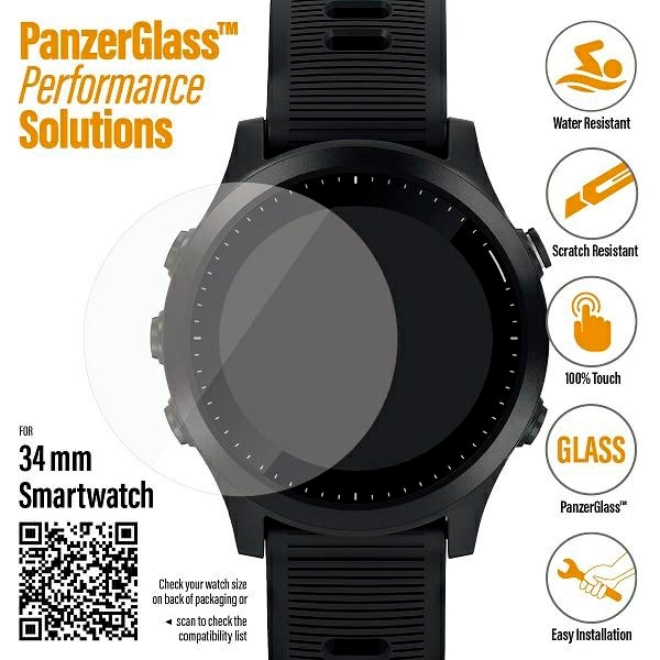 PanzerGlass Skjermbeskytter for Samsung Galaxy Watch 3 34mm / Garmin 645 / Fossil Q Venture Gen 4