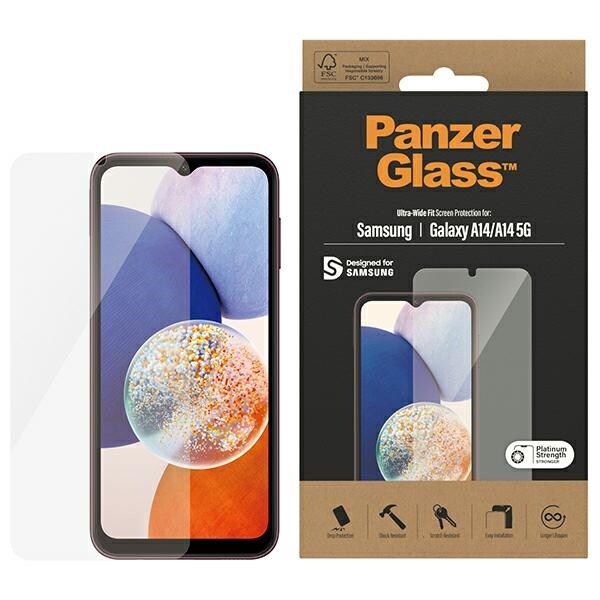 PanzerGlass Ultra-Wide Fit herdet glass for Samsung Galaxy A14 5G / A14