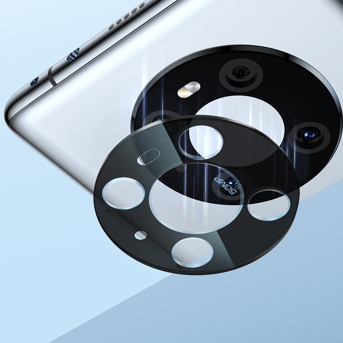 Baseus Huawei Mate 40 Pro kamerafilm 0,3 mm (2 stk) gjennomsiktig + rengjøringssett (SGQK000502)