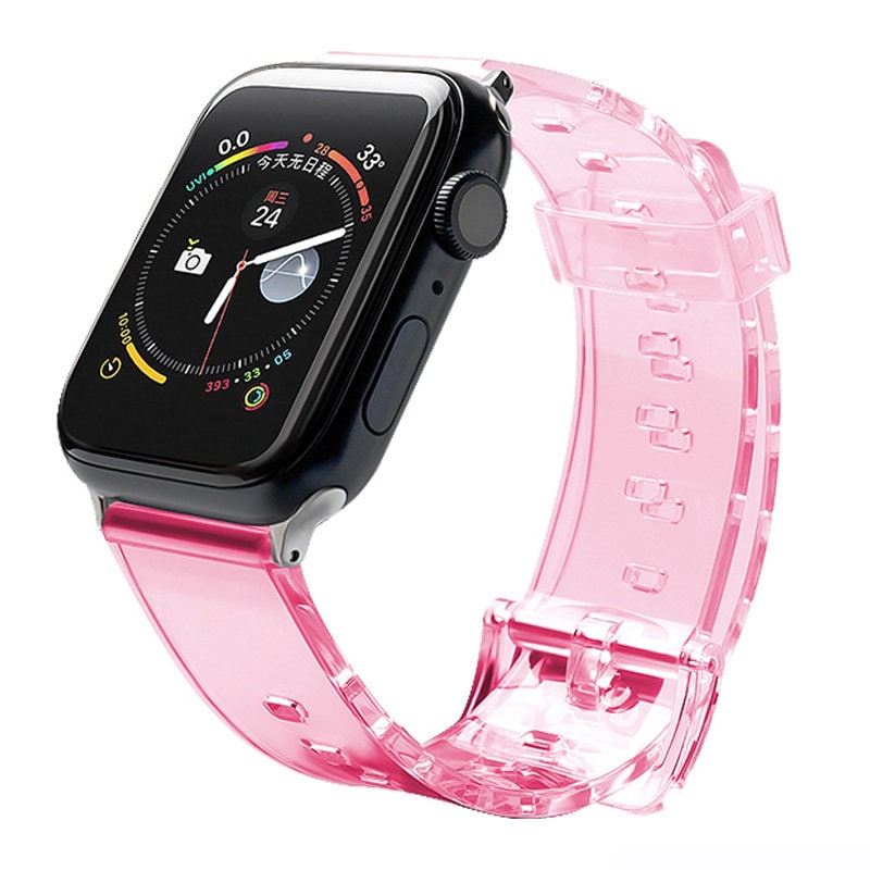 Silikonarmbånd Armbåndsarmbånd Light for Apple Watch 38 / 40 mm - Rød