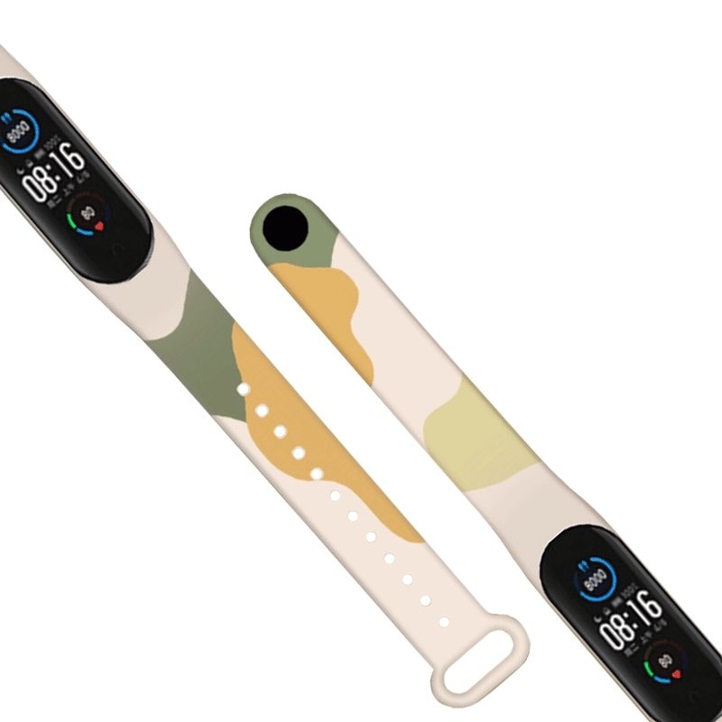 Stropp Moro bånd for Xiaomi Mi Band 3 / 4 silikon stropp klokke armbånd mønster 10