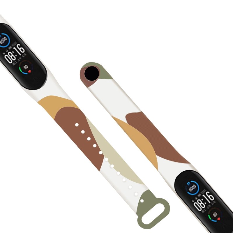 Stropp Moro bånd for Xiaomi Mi Band 5 / 6 silikon stropp armbånd klokke mønster 13