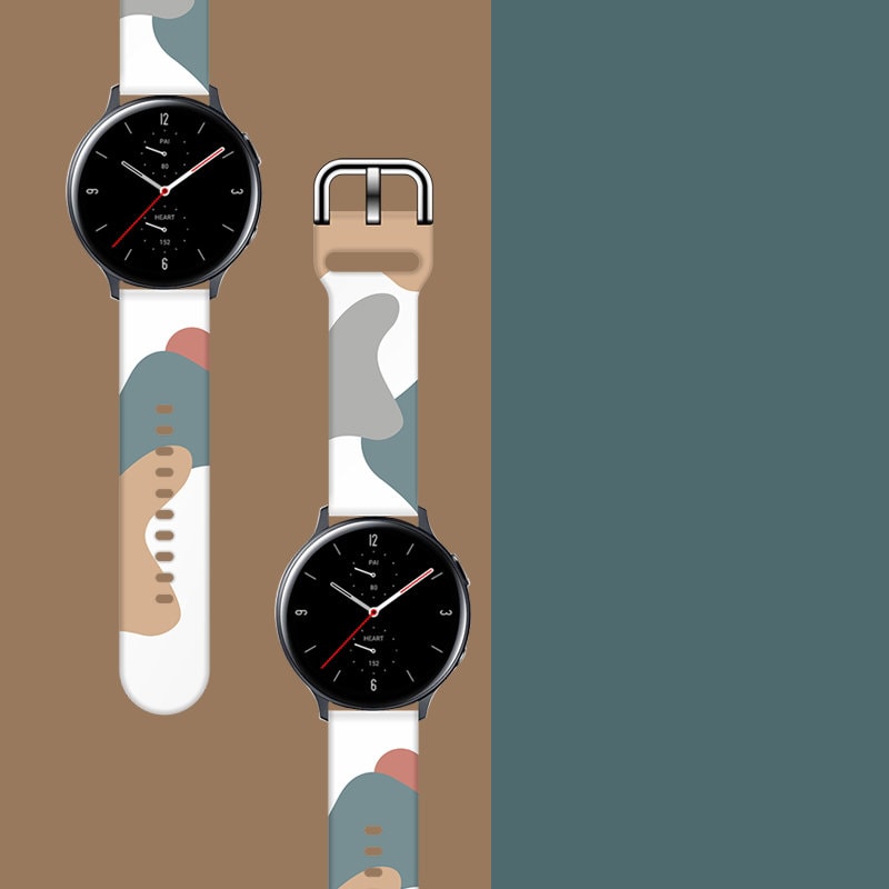 Stropp Moro for Samsung Galaxy Watch 40 / 41 / 42 / 43 / 44 mm silikonarmbånd - mønster 2