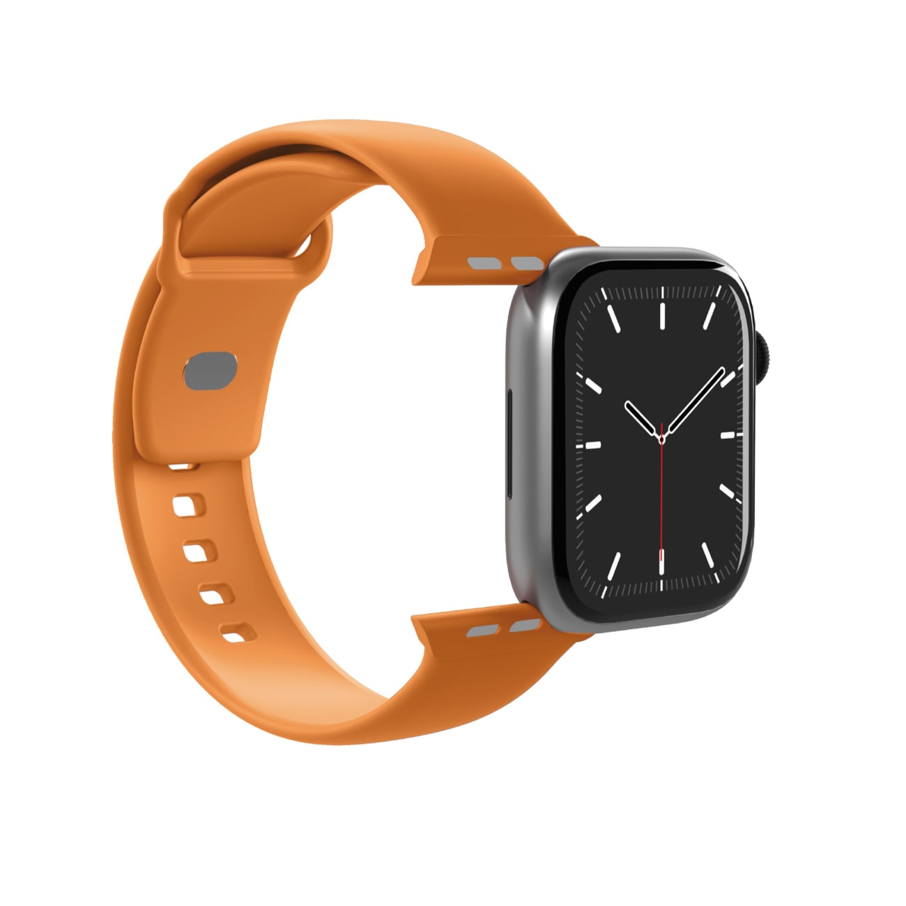Puro Icon Silikonreim for Apple klokke 44 / 45 / 46 / 49 mm - Oransje