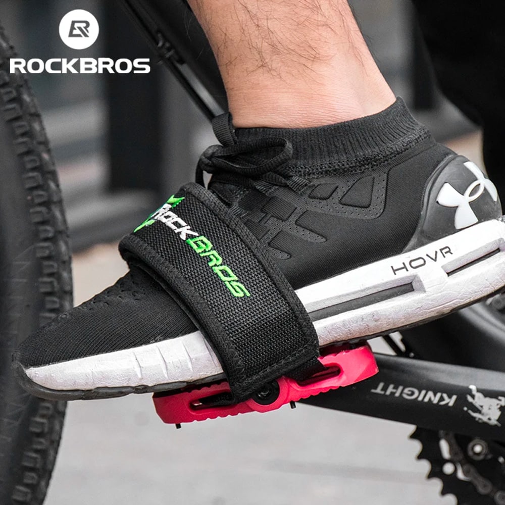 Rockbros GZT1001BK Sykkelpedalstropper 2 stk - svart