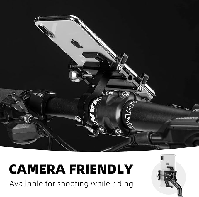 Rockbros 699-BK sykkeltelefonholder i aluminiumslegering - svart