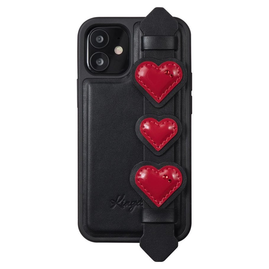 Kingxbar Sweet Series-etui dekorert med originale Swarovski-krystaller iPhone 12 mini svart
