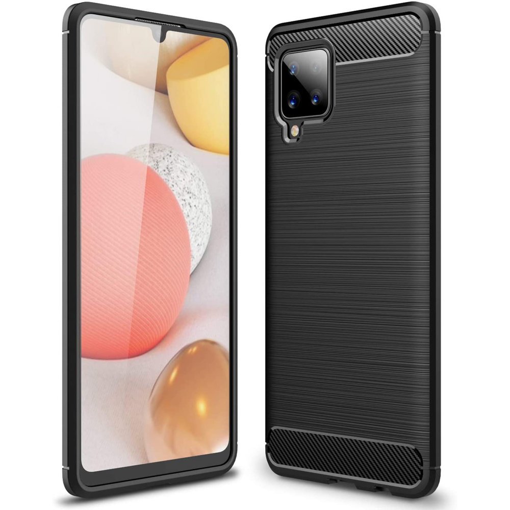 Carbon Case Fleksibelt TPU-deksel for Samsung Galaxy A42 5G svart