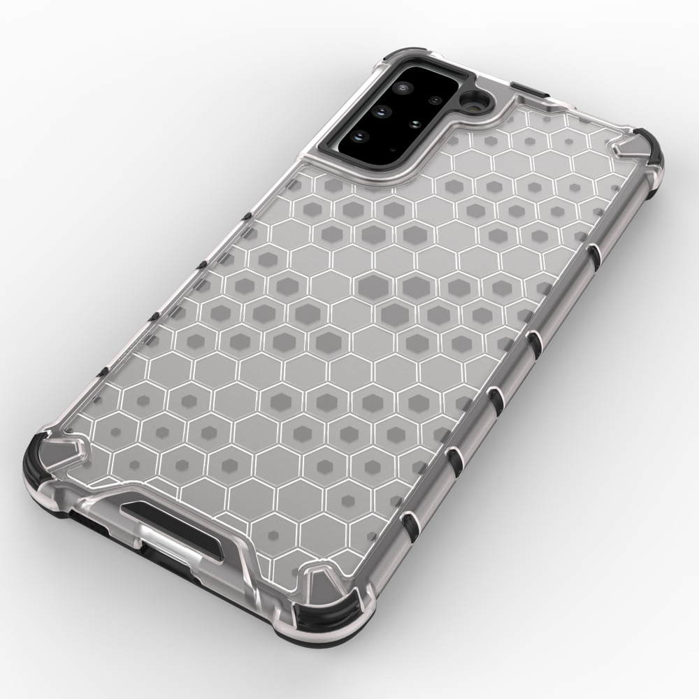 Honeycomb Case pansredeksel med TPU støtfanger for Samsung Galaxy S21 + 5G (S21 Plus 5G) blå