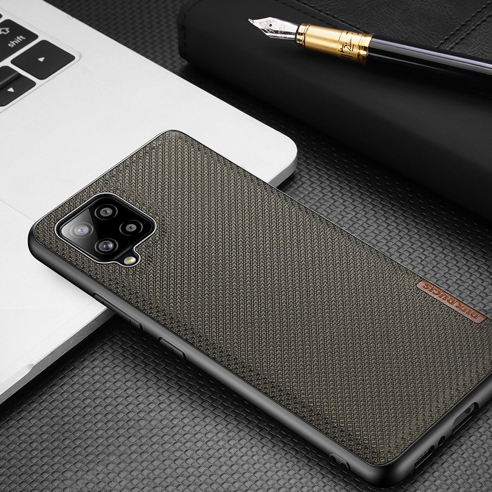 Dux Ducis Fino-etui dekket med nylonmateriale for Samsung Galaxy A42 5G grønn