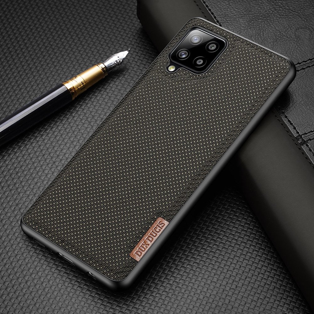 Dux Ducis Fino-etui dekket med nylonmateriale for Samsung Galaxy A42 5G grønn