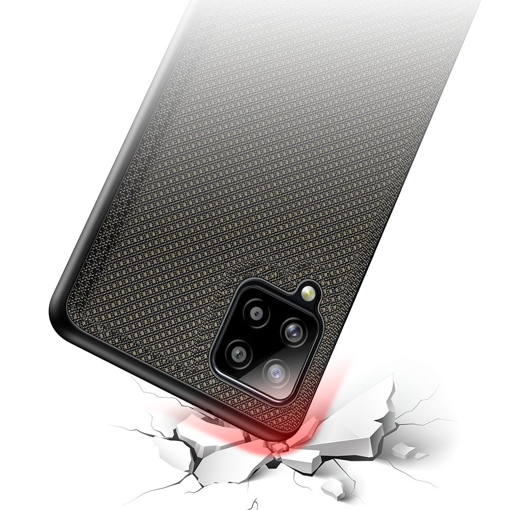 Dux Ducis Fino-etui dekket med nylonmateriale for Samsung Galaxy A42 5G grønn