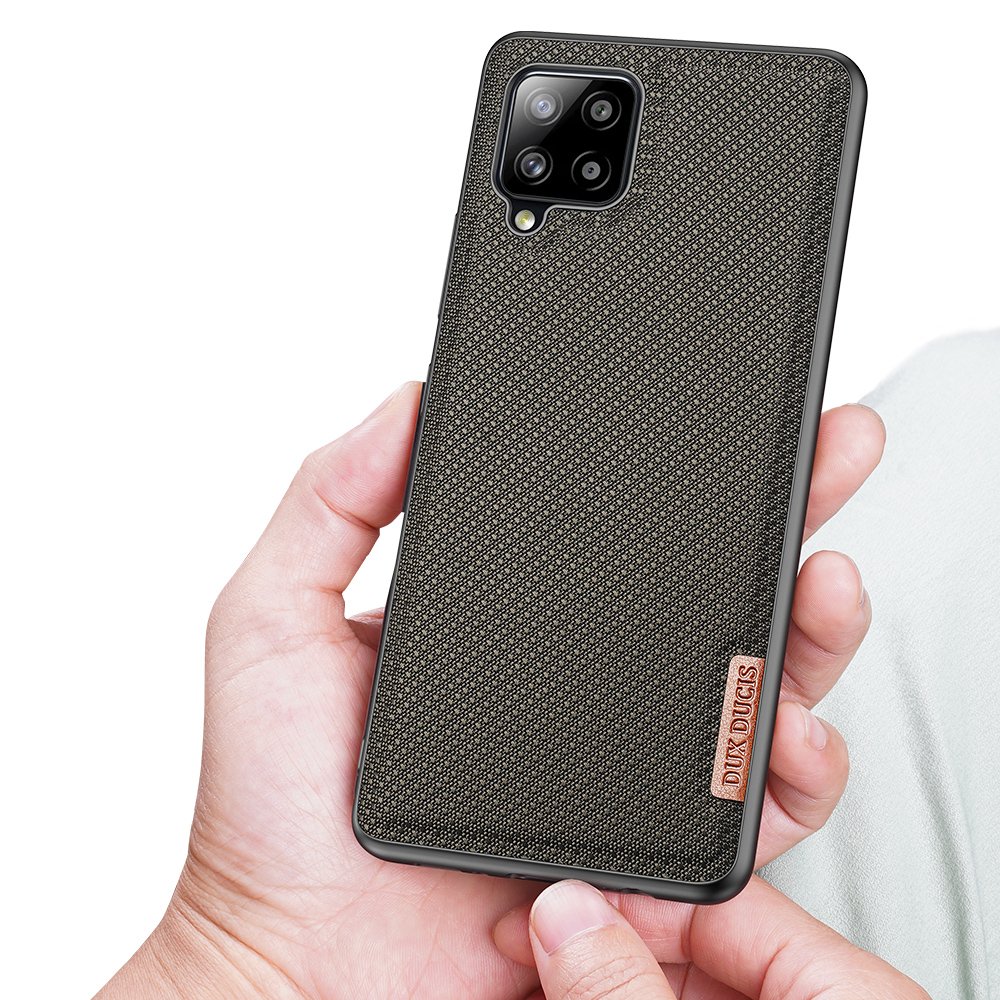 Dux Ducis Fino-etui dekket med nylonmateriale for Samsung Galaxy A42 5G grønn
