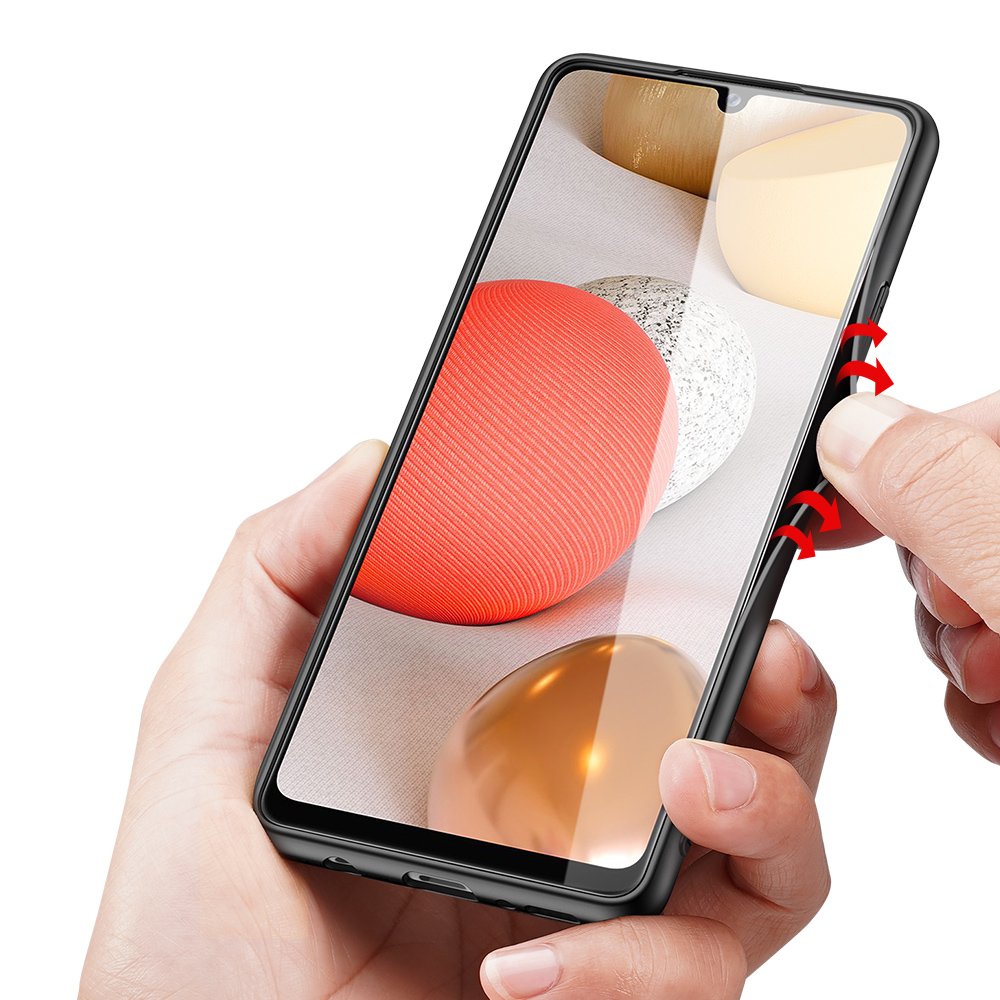 Dux Ducis Fino-etui dekket med nylonmateriale for Samsung Galaxy A42 5G grønn