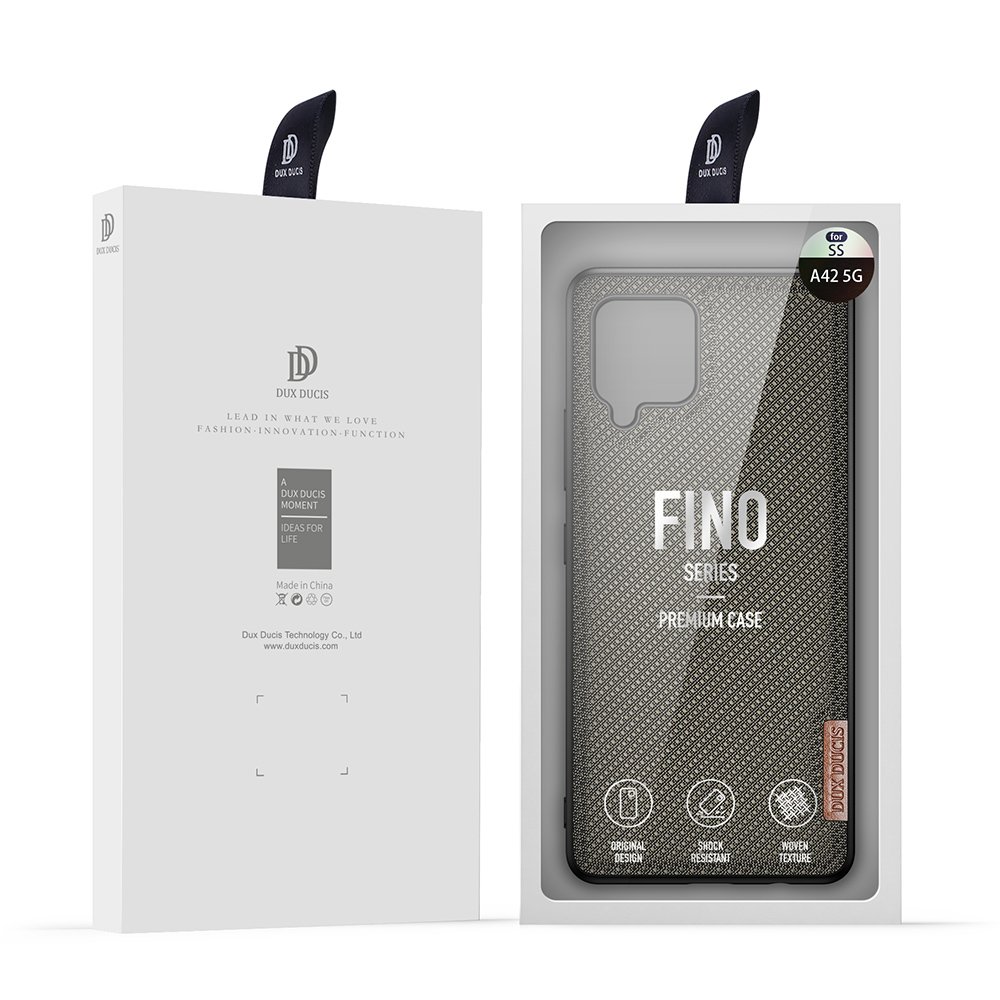 Dux Ducis Fino-etui dekket med nylonmateriale for Samsung Galaxy A42 5G grønn