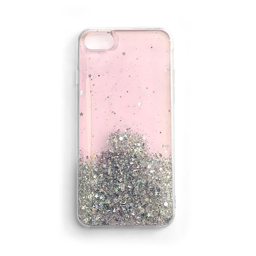 Wozinsky Star Glitter Shining Cover for Samsung Galaxy A42 5G rosa