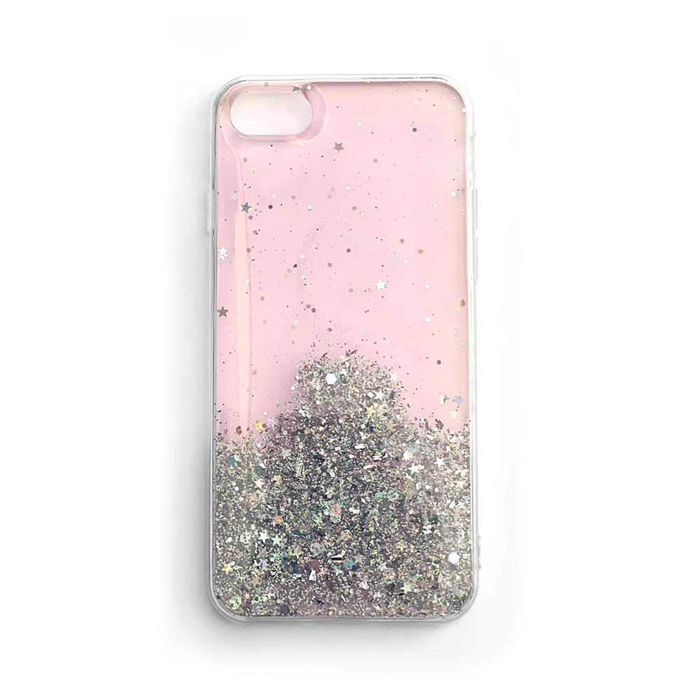 Wozinsky Star Glitter Shining Cover for Samsung Galaxy S21 + 5G (S21 Plus 5G) rosa